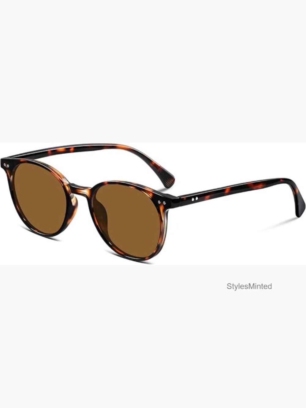 Round Polarized Sunglasses with UV Protection Retro Style HD Lenses for Driving
